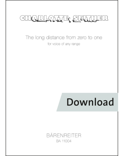 The long distance from zero to one — Charlotte Seither