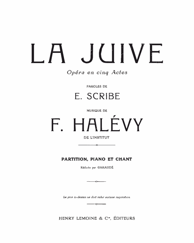 La Juive — Fromental Halévy