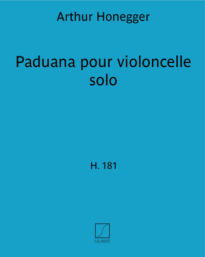 Paduana for Solo Cello, op. 181 — 奥涅格