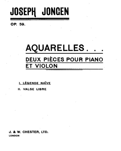 Légende naïve (from 'Aquarelles') — Joseph Jongen