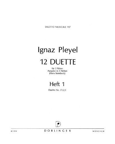 12 Duets, Book 1 — Ignaz Joseph Pleyel