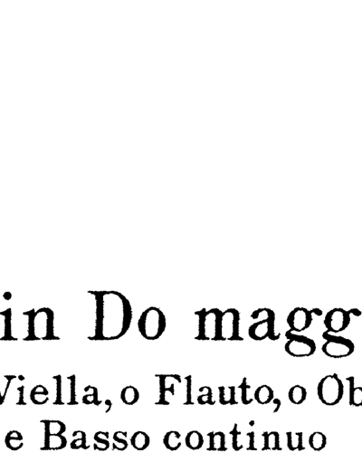 Sonata in C major, F. XVI No. 5 — 维瓦尔第