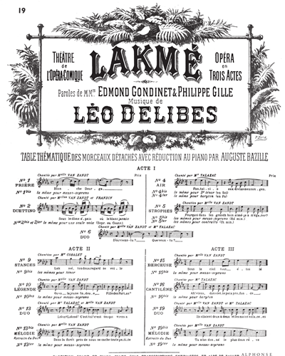 Duo No. 19 (from 'Lakmé') — 德里布