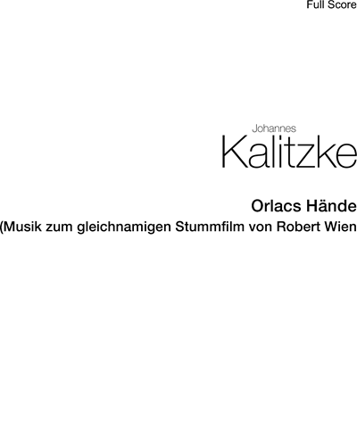 Orlacs Hände — Johannes Kalitzke