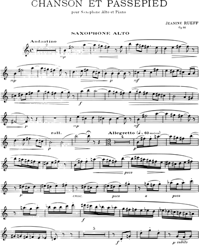 Chanson et passepied — Jeanine Rueff