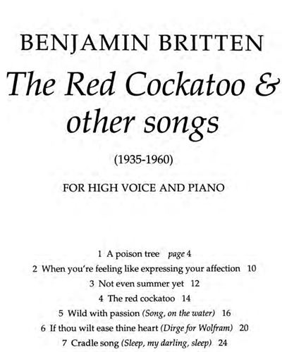 The Red Cockatoo & Other Songs — 布里顿