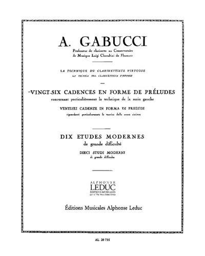 Twenty-six Cadences in the Form of Preludes — Agostino Gabucci