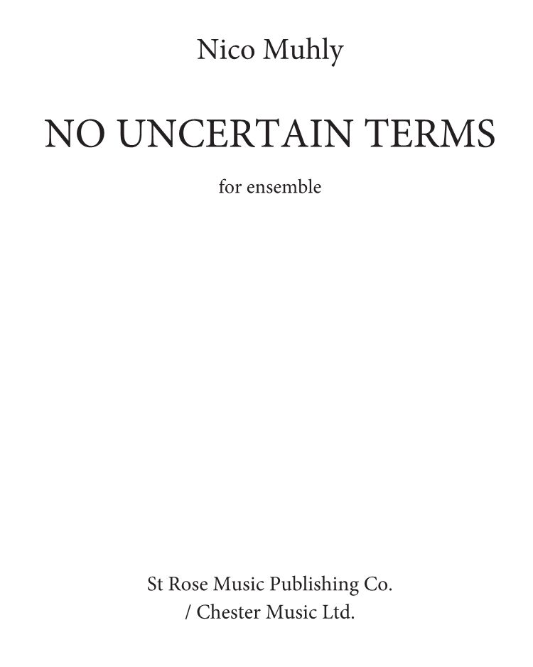 No Uncertain Terms — 尼科·穆利
