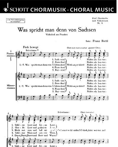 Chorduette nach Volksweisen — Franz Biebl