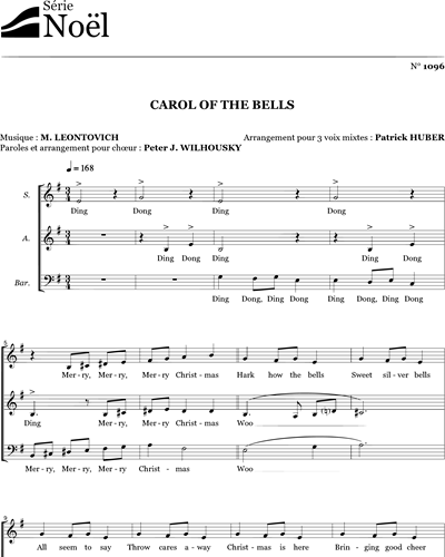 Carol of the bells - SAB — Mykola Leontovych