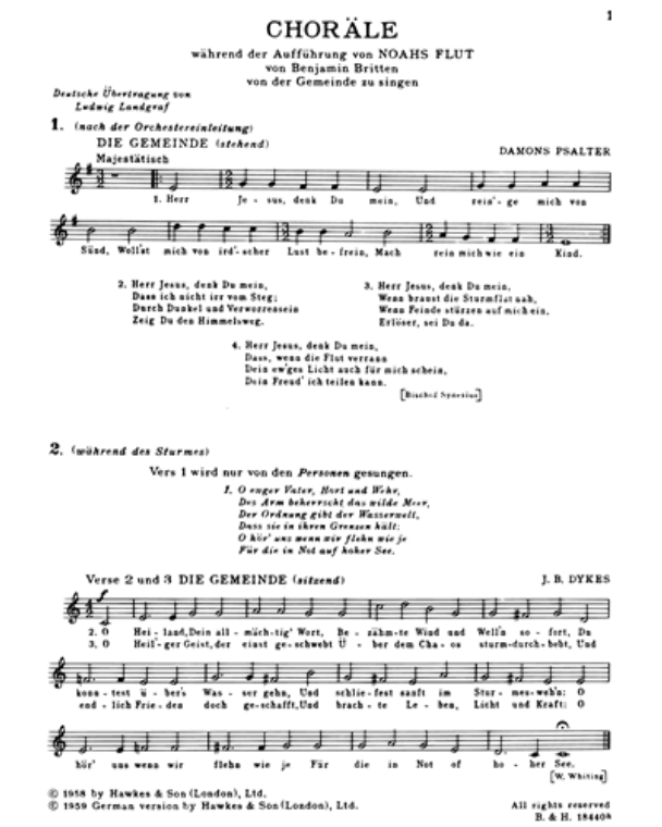 Noye's Fludde, op. 59 — 布里顿