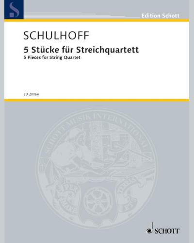 5 Pieces for String Quartet — Erwin Schulhoff