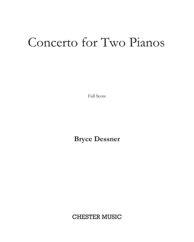 Concerto for Two Pianos — 布莱斯·戴斯纳