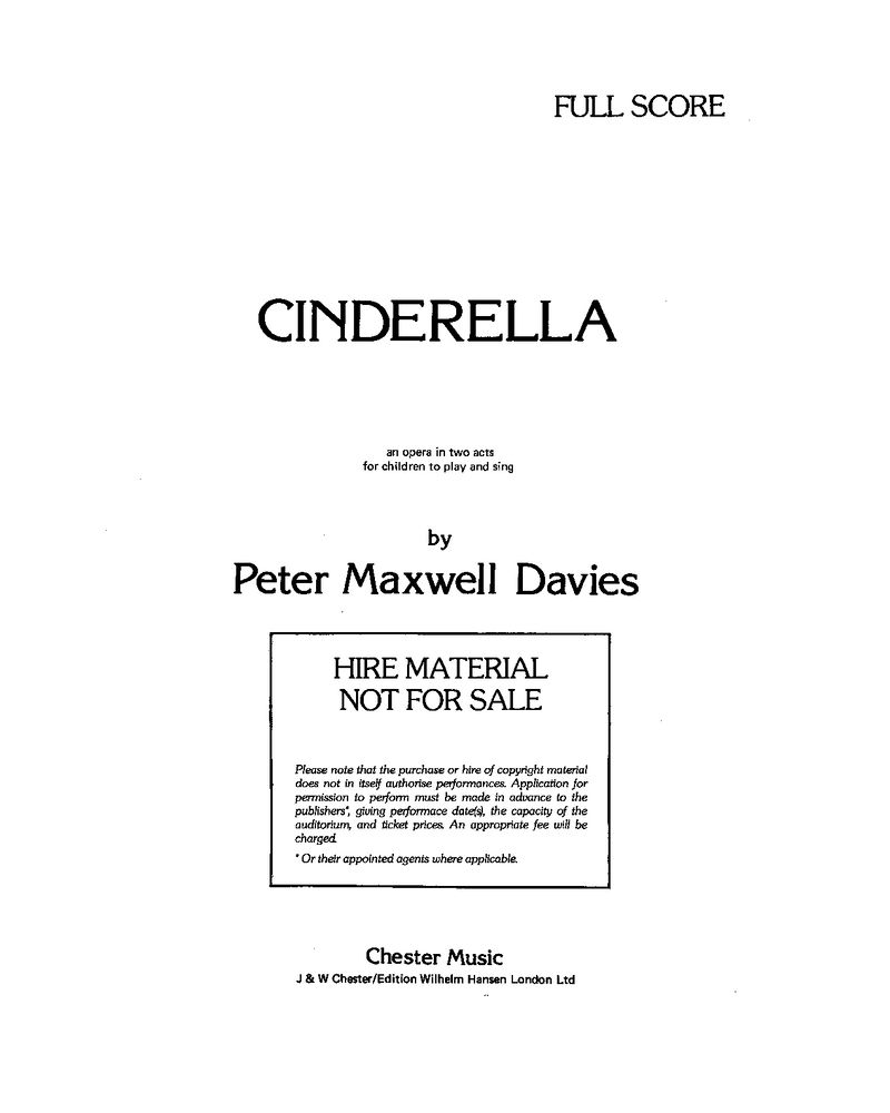 Cinderella — 马克斯韦尔·戴维斯