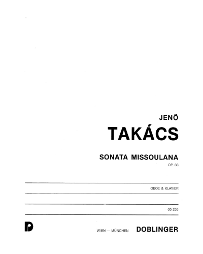 Sonata Missoulana, op. 66 — Jenő Takács