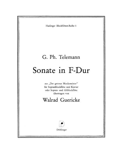 Sonata in F major — Georg Philipp Telemann