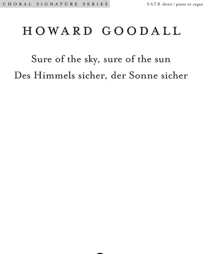 Sure of the Sky, Sure of the Sun — Howard Goodall