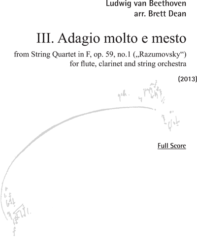 Adagio molto e mesto (No. 3 from 'String Quartet in F, op. 59, No. 1', 'Razumovsky') — 贝多芬