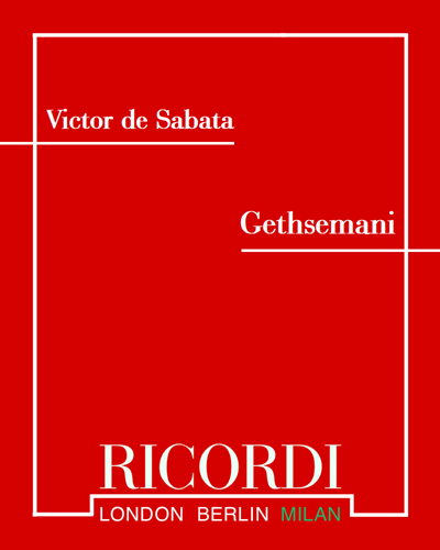 Gethsemani — Victor de Sabata