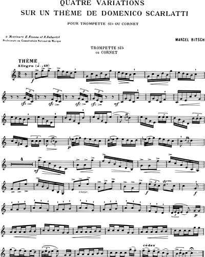 Four Variations on a Theme by Scarlatti — Marcel Bitsch