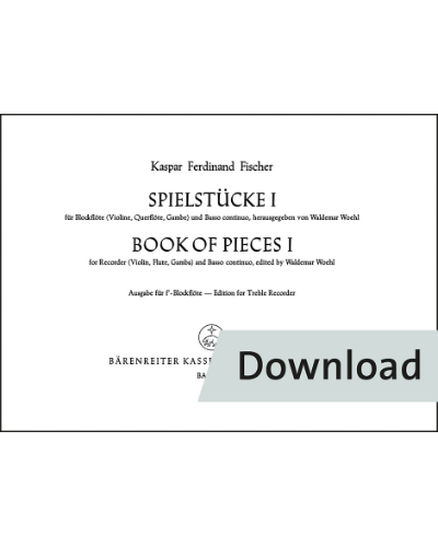 Spielstücke aus der Suiten-Sammlung "Le Journal du Printemps" für Altblockflöte — Johann Caspar Ferdinand Fischer