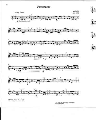 Passamezo (from 'The Young Violinist's Early Music Collection') — Diego Ortiz