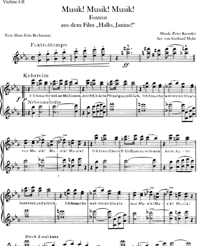 Musik! Musik! Musik! — Peter Kreuder