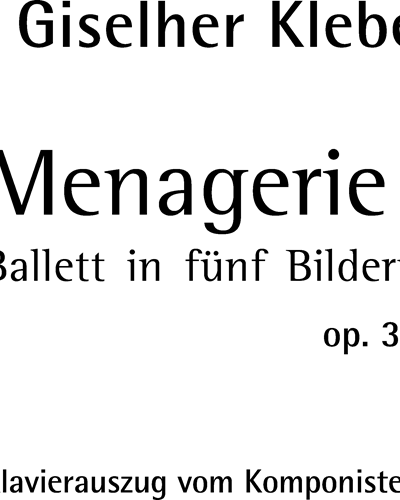 Menagerie, op. 31 — Giselher Klebe