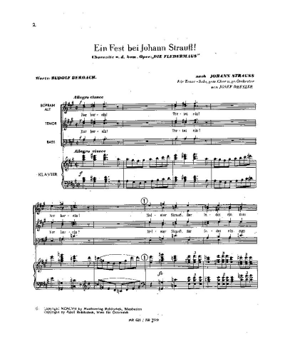 Ein Fest bei Johann Strauss (from 'Die Fledermaus') — Josef Drexler