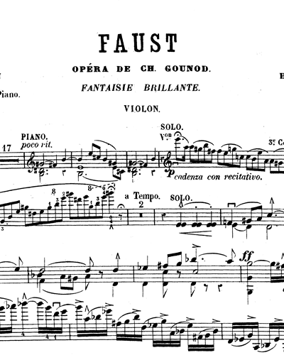 Faust Fantaisie Brillante, op. 20 — Charles Gounod