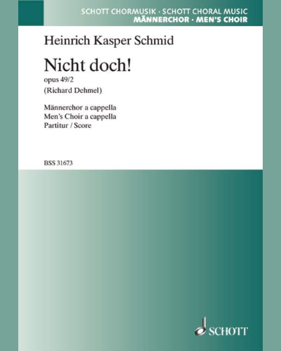Drei Männerchöre — Heinrich Kaspar Schmid
