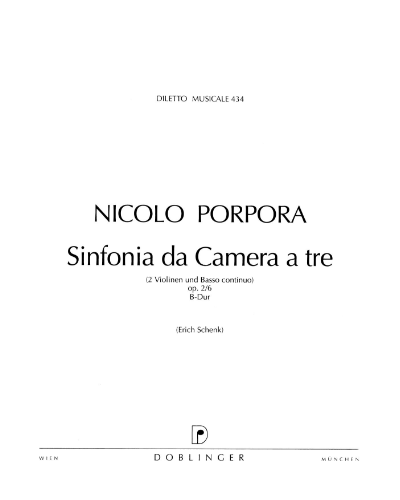 Sinfonia da camera a 3 in Bb major, op. 2 No. 6 — Nicola Porpora