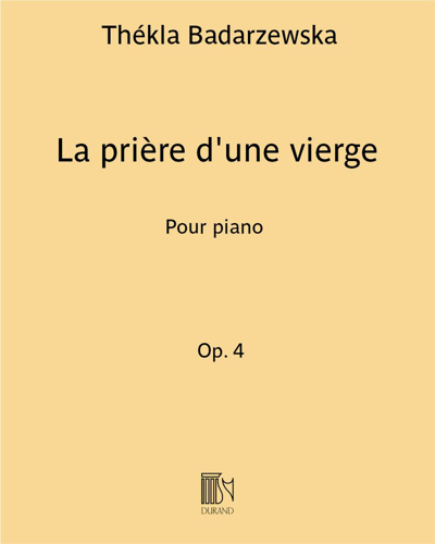 La prière d'une vierge Op. 4 — Thékla Badarzewska