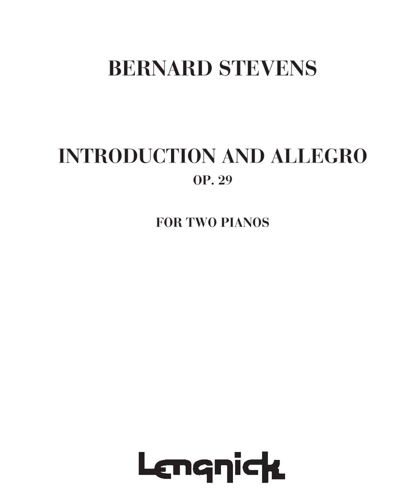 Introduction and Allegro, op. 29 — Bernard Stevens