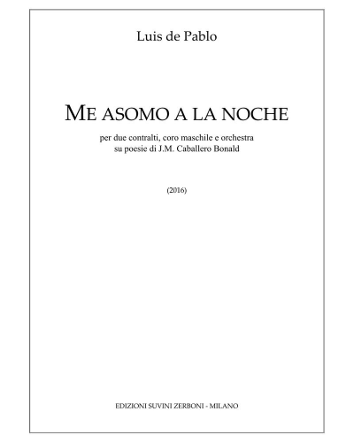 Me asomo a la noche — Luis de Pablo