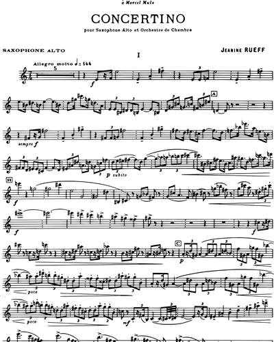Concertino, op. 17 — Jeanine Rueff