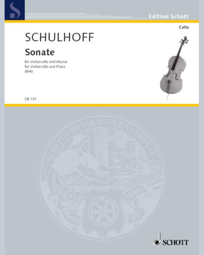 Cello Sonata — Erwin Schulhoff