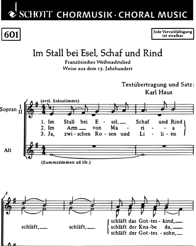 Im Stall bei Esel, Schaf und Rind — Karl Haus