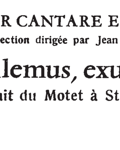Jubilemus Exultemus — François Couperin