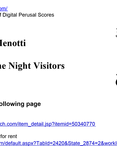 Amahl and the Night Visitors — Gian Carlo Menotti