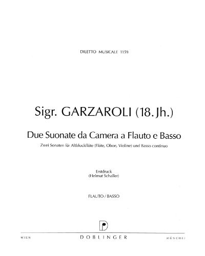 Duo Suonate da Camera — Sigr. Garzaroli