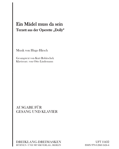Ein Mädel muss da sein — Hugo Hirsch