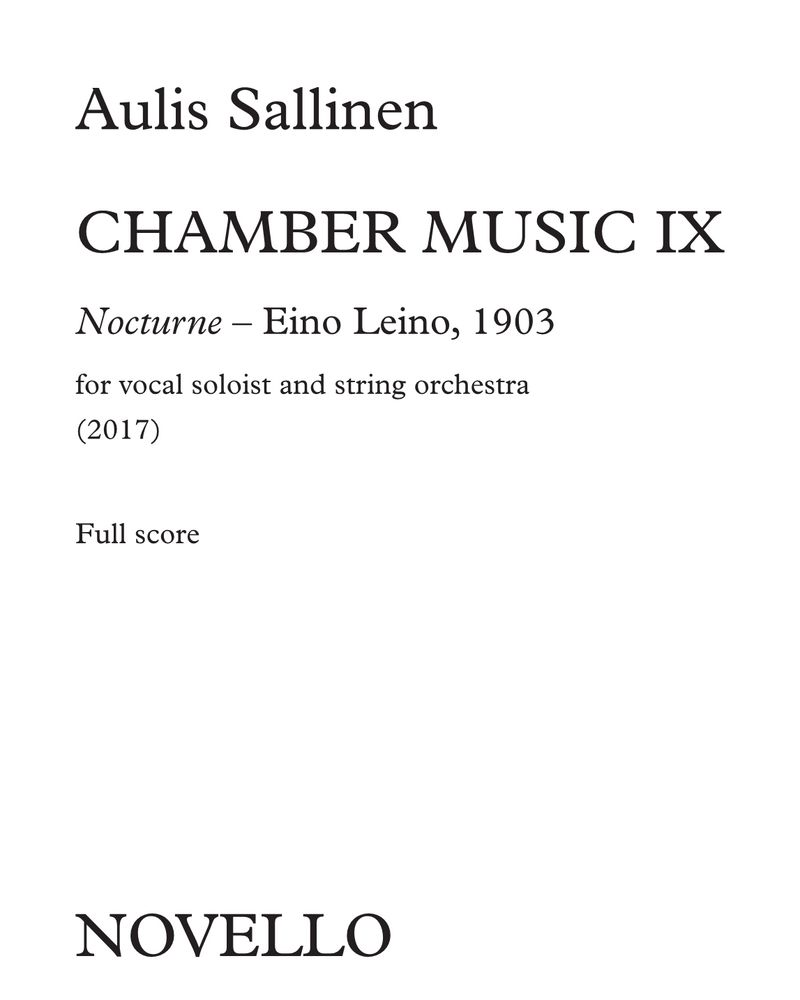 Chamber Music IX, op. 112 — 奥利斯·萨利宁