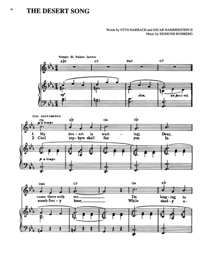 The Desert Song — Sigmund Romberg