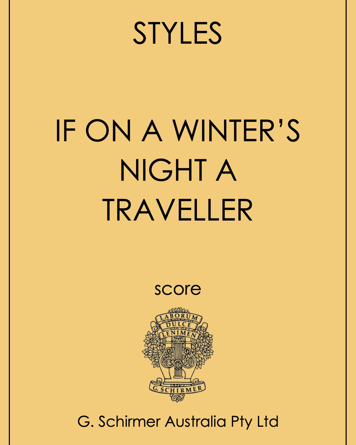 If On A Winter's Night A Traveller — Luke Styles