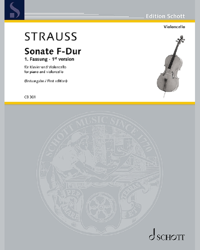 Sonate F-Dur (First edition of 1st version) — 理查德·施特劳斯