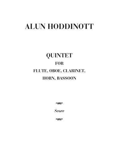 Quintet — Alun Hoddinott