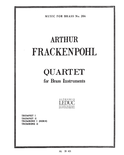 Quartet for Brass Instruments — Arthur Frackenpohl
