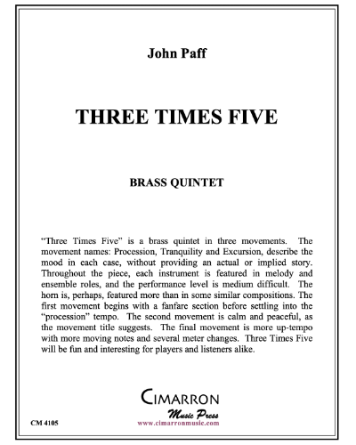 Three Times Five — John Paff