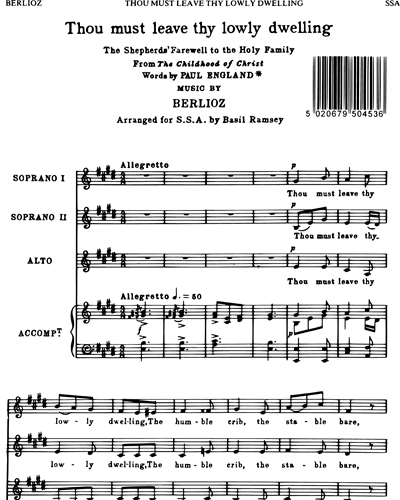 Thou Must Leave Thy Lowly Dwelling — Hector Berlioz